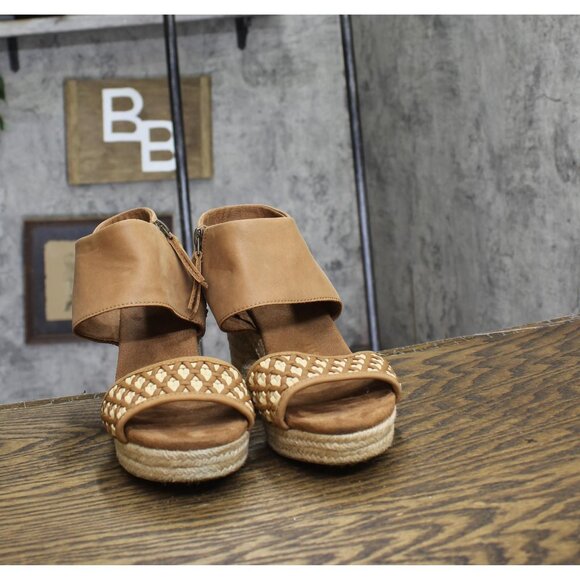 Toms Womens Rope Majorca Platform Heeled Sandal 10021955 Brown Sugar 9M - Picture 3 of 12